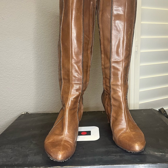 TSUBO Messala cognac brown Leather Boots size 7.5 - Picture 6 of 11